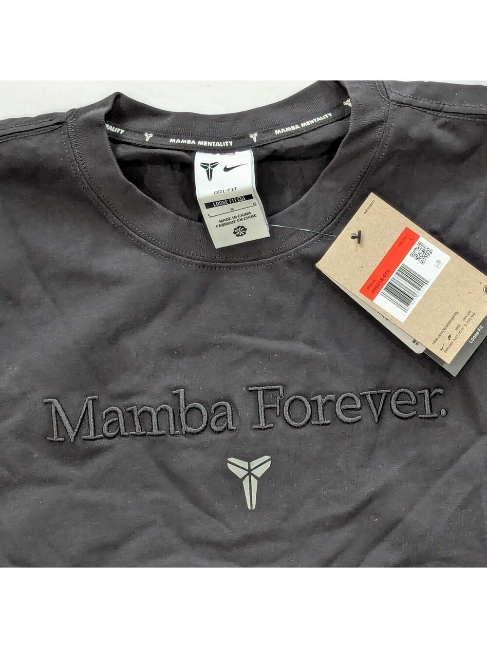 Nike Kobe Mamba Forever Dri-FIT T-Shirt Black Men's L NWT Embroidered Logo $59 - Picture 3 of 7